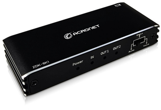 아크로넷 1:2 8K HDMI2.1 분배기 ZDK-8K1, 1개