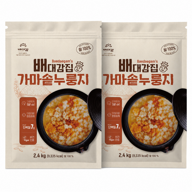 배대감집 가마솥 누룽지, 2.4kg, 2개