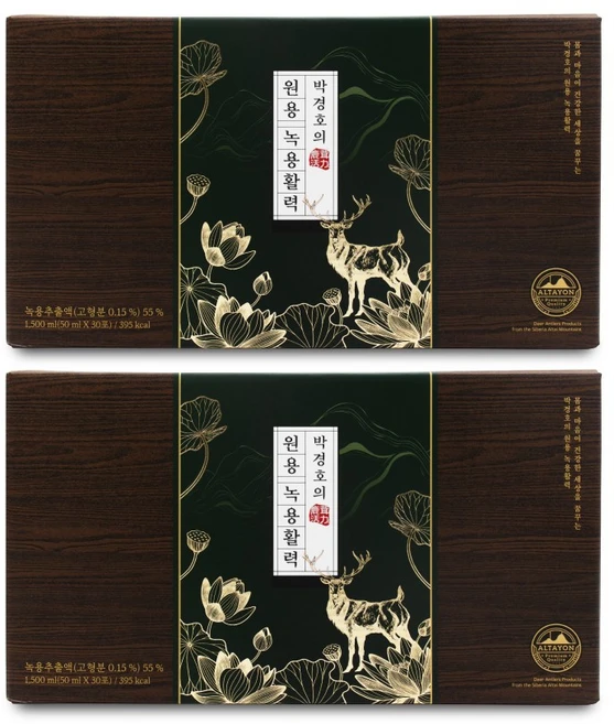 박경호의 원용 녹용활력 x 30포 X 2박스 I, 1개, 50ml, 메이준뉴트리 - 쿠팡