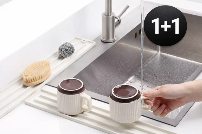 후암마켓 실리콘 조리도구 냄비뚜껑 받침 거치대 패드 세트, 2개, 아이보리