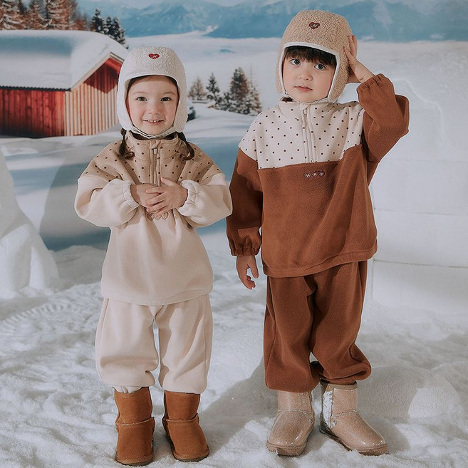 해피프린스 SIZE 6Y 다츠 플리스 기모 셋업