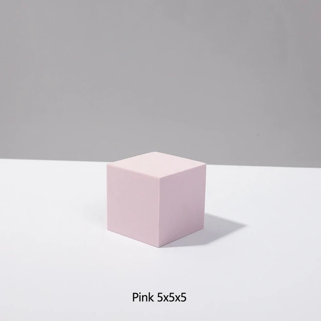 INS 다채로운 큐브 사진 배경 3 차원 큐브 사진 소품 사진 거품 기하학 촬영 소품 쥬얼리에 대한, 05 Pink 5x5x5