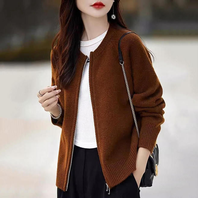 jieve 여성 여름 니트 가디건 지퍼 디자인 간편한 스타일 편안함SL121760