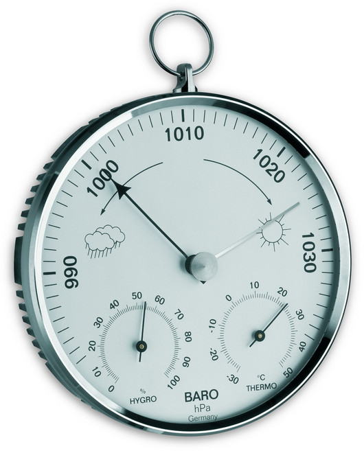 20.3006.42 아날로그 실내용 온습도기압계 온도습도기압 기상측정기, 1개