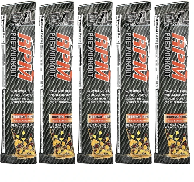 매우편하고 EVLution Nutrition 운동 전RPM 트로피컬 펀치 5팩 각 7.8g(0.27oz) 끝내주게잘나가는상품, EVLutionNutrition운동전RPM트로피컬펀치5, 7.8g - 쿠팡
