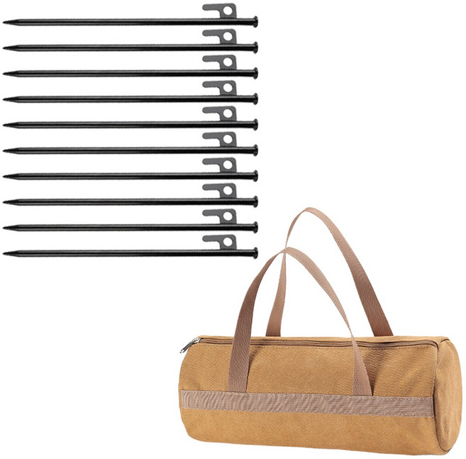 30cm 9mm 텐트팩 캠핑망치 타프끈 텐트용품 차박, 1세트