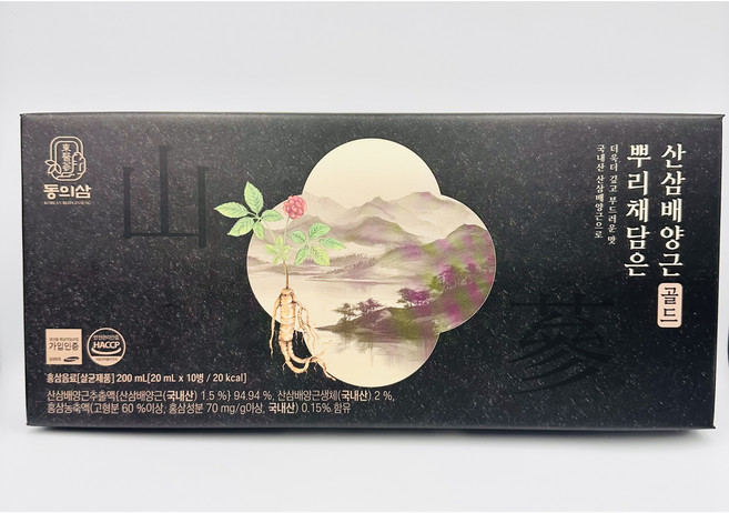 뿌리채담은 산삼배양근 골드 홍삼음료, 1박스, 200ml