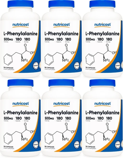 뉴트리코스트 엘 페닐알라닌 500mg, 180정, 6개 - 쿠팡