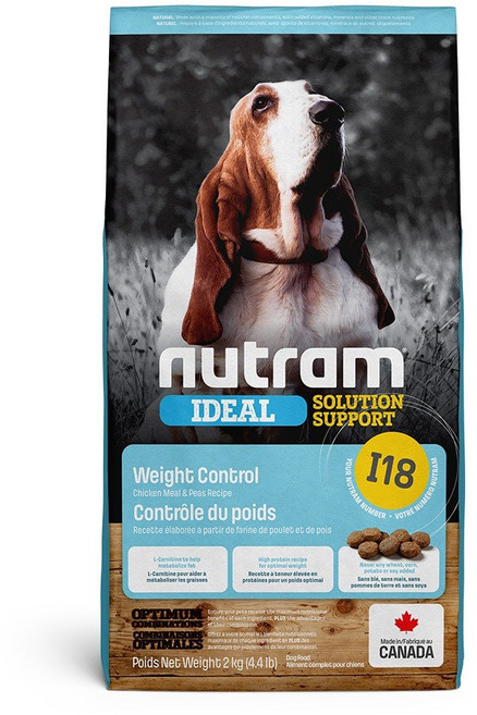 【紐頓Nutram】犬飼料 無穀全能 均衡健康 專業理想, 1個, 紐頓 I18維持體態雞肉 11.4kg