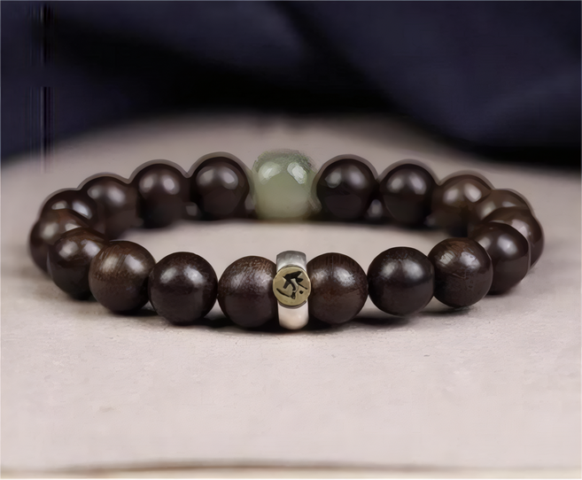 일송 천연 침향 비취 포인트 팔찌 합장주 염주 남녀공용 부모님선물