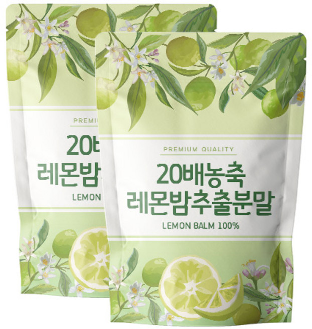 닥터릴리 레몬밤 20배 추출물 분말 가루, 2개, 500g