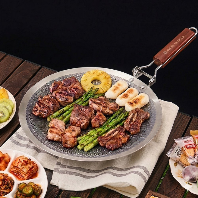 스위스윙거 접이식 바베큐 그릴팬 인덕션 겸용, 1개, 38cm