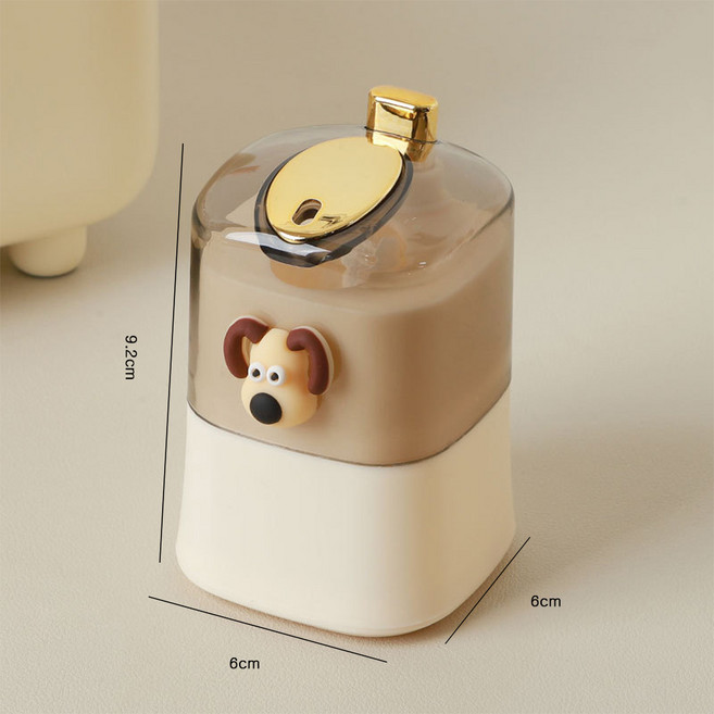 뉴프렐류드 캐릭터 이쑤시개 디스펜서, 1개, 황금 강아지