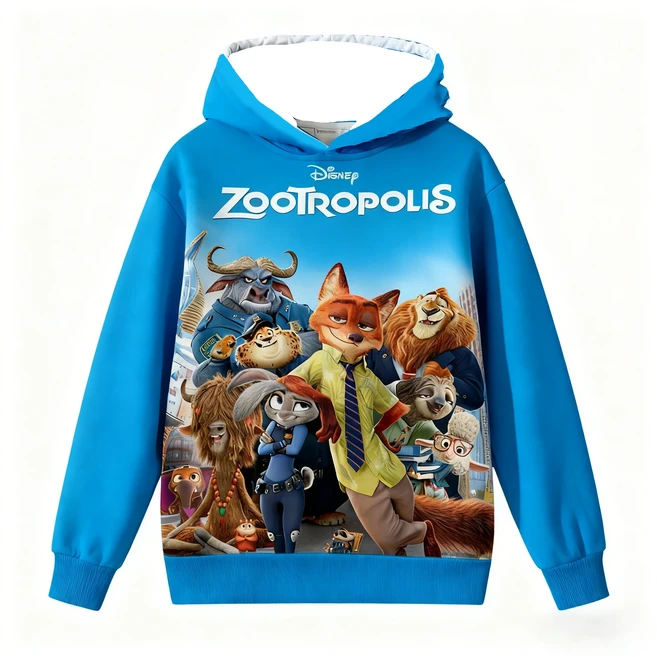 새로운 Zootopia2 후드티 주디 홉스 풀오버(소년 소녀 청소년 성인) 겨울 따뜻한 캐주얼 스포츠 긴 탑, 06 130, 04 1120-99-LMB-22
