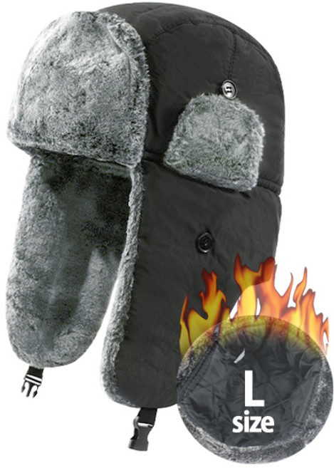 베이직 패딩 퍼 방한 모자 겨울 귀돌이 털 캡 혹한 빅사이즈 특대 사이즈 항공모 비니 귀달이