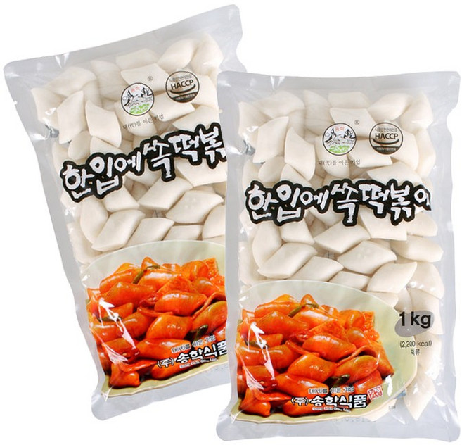 송학식품 한입에쏙 떡볶이 1kg 2개