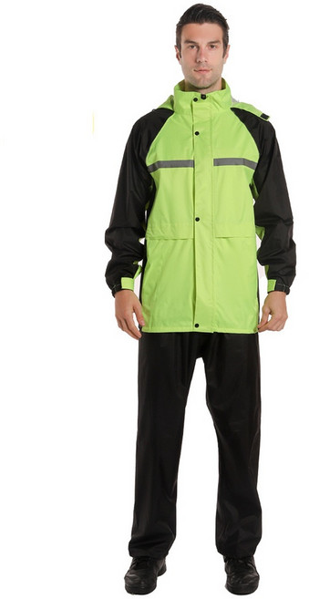 엔빙 오토바이 라이딩 방수 우비 상하의 세트, 그린