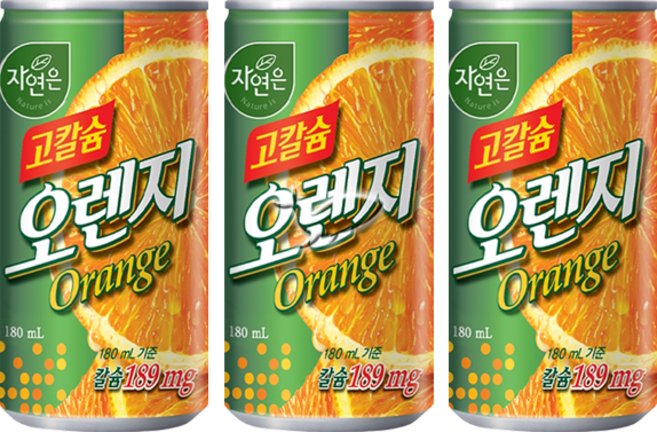 웅진 자연은 고칼슘 오렌지 180ml, 40개