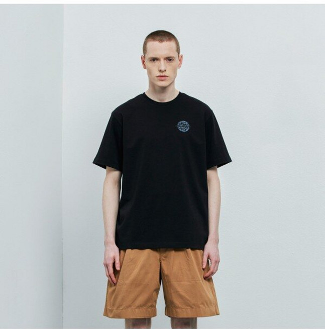 크리스크리스티 크리스크리스티 원형 아트웍 프린트 반팔 티셔츠_BLACK / KKMASWMOP06