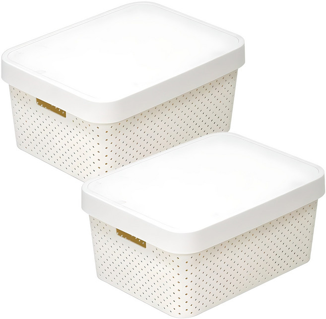 커버 바스켓, 아이보리, 2개