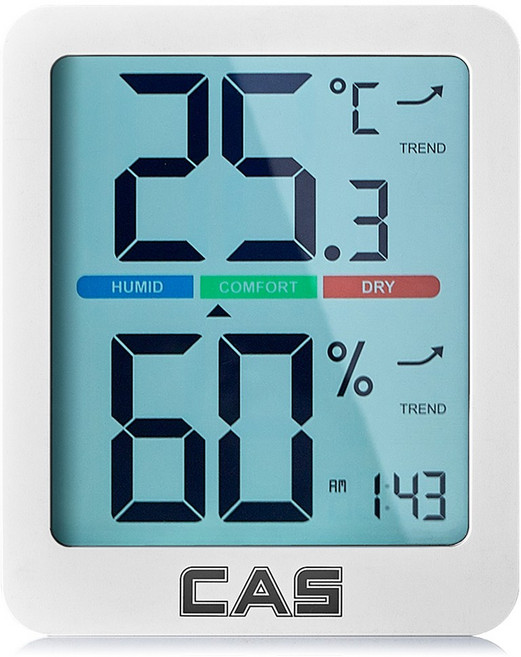 카스 백라이트 초정밀 디지털 온습도계 T035, 1개, 99g