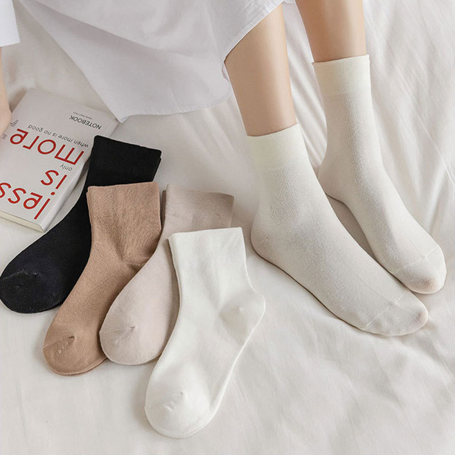 여성 발목양말 여자 중목 양말 5켤레