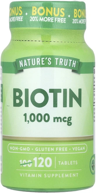 Nature's Truth 비오틴 1000mcg 120정, NaturesTruth비오틴1000mcg120정, 1개 - 쿠팡