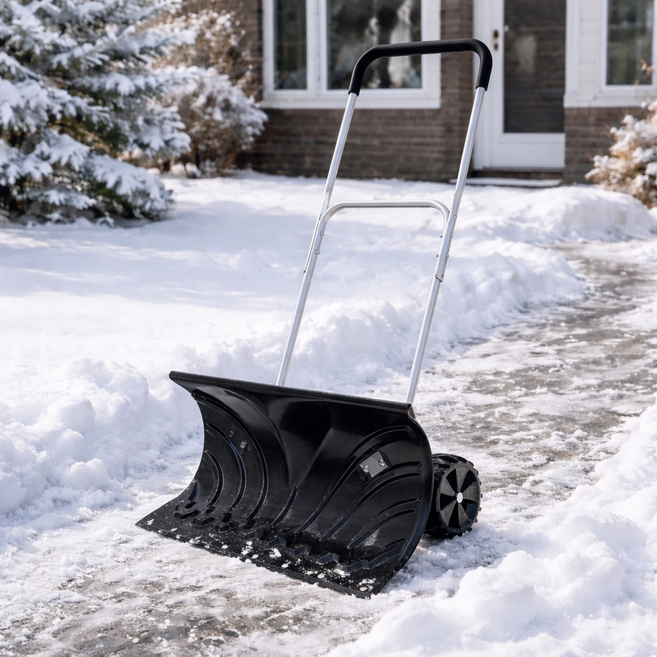 플라넥스 바퀴넉가래 제설용품 눈삽, 1개