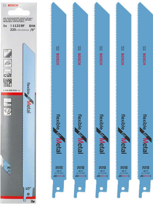 보쉬 컷소날 S1122BF 225mm 1팩 5개 금속용 파이프 메탈 컷쏘