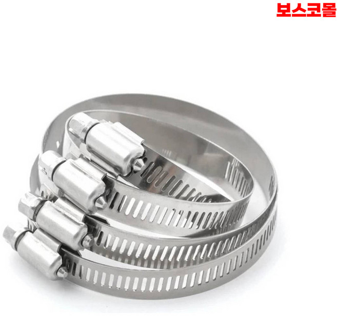 보스코 스텐레스 스틸 호스밴드 호스반도 배관 연결고리 고압 클램프 반도 밴드, 1개