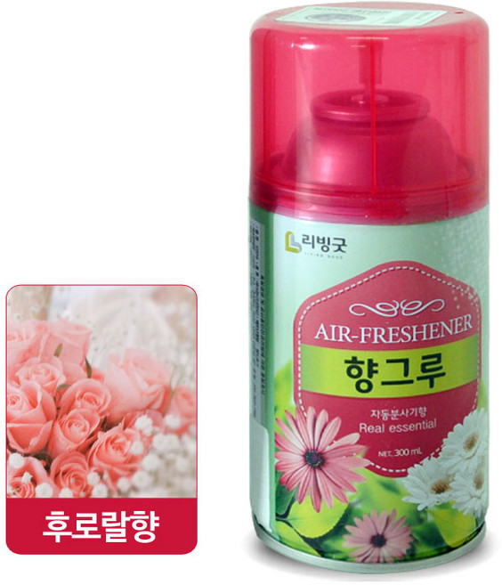 리빙굿 향그루 실내용 방향제 자동분사기 본품, 280ml, 16개, 후로랄향