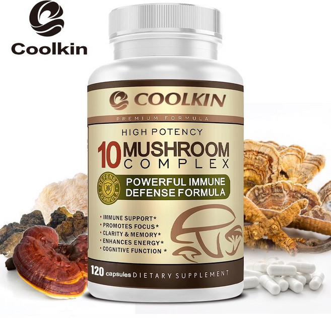 120개 버섯 복합제 - 사자버섯 영지버섯 표고버섯 - 두뇌 기능 향상 및 기억력 향상, 1개, 120정