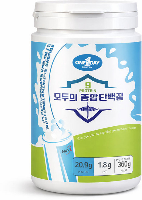 원데이뉴트리션 노인용 시니어 부모님 단백질 간식 쉐이크 보충제 파우더 음료, 360g, 1개