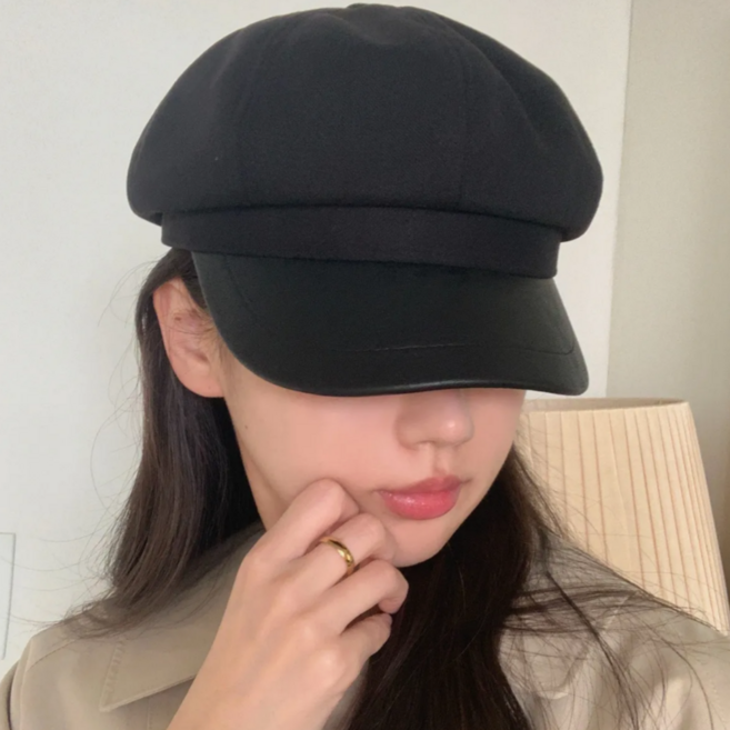 샤콘 레더 울 모직 팔각모 마도로스 빵모자 헌팅캡 베레모 뉴스보이 모자