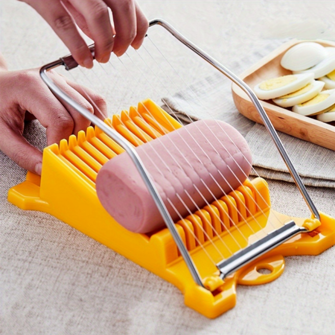 다용도 햄 계란 바나나 커터 슬라이스 절단기, 1개, 옐로우