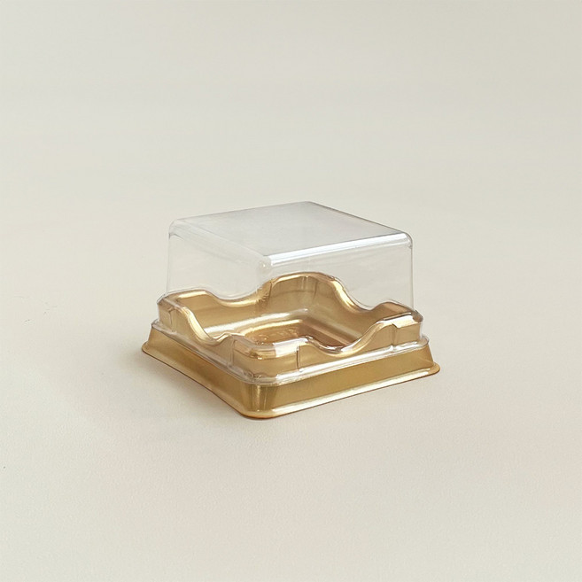 새담 SH-C5 사각케이스 (저) 금색 50개 / 초코 말차 미니 큐브 케이크 포장용기