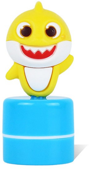 아기상어 전신 인형 캐릭터 칭찬토이 스탬프 참잘했어요 도장, 블루, 1개