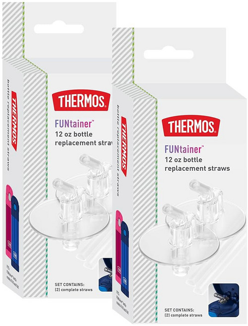 12온스 펀테이너 병용 보온병 교체용 빨대 투명 2캔, 2 Pack