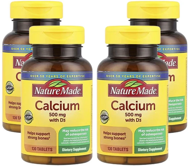 네이쳐메이드 칼슘 및 D3 함유, 4개, 130정 - 쿠팡