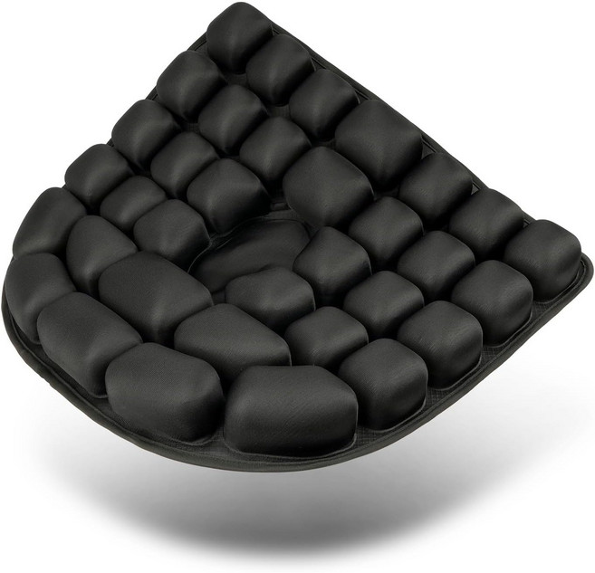 Blissora 휠체어 에어 방석 욕창 예방 꼬리뼈 보호 손으로 누르는 펌프 일체형, 1개, 블랙