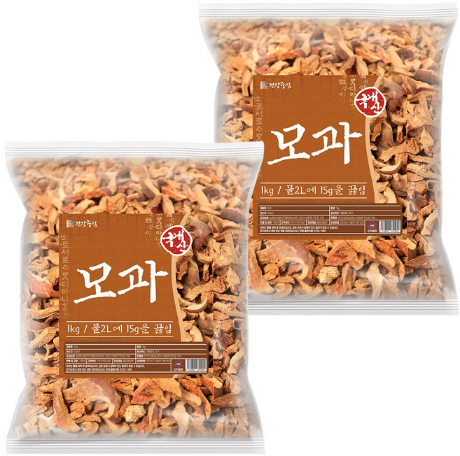 건강중심 국산 말린 모과 차 건모과 1kg, 2개