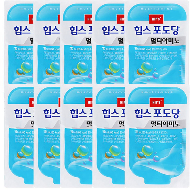 힙스 포도당 멀티아미노 10P, 80ml, 10개