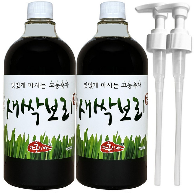 홍치마 대용량 목넘김좋은 유기농 새싹보리차 농축 새싹보리 원액 액상 1000ml 다홍치마 (물병 X), 1L, 2개