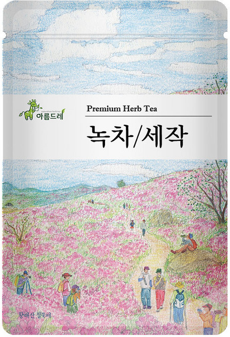 아름드레 친환경 삼각티백 허브차 25티백 50종, 녹차, 1.1g, 25개입, 1개