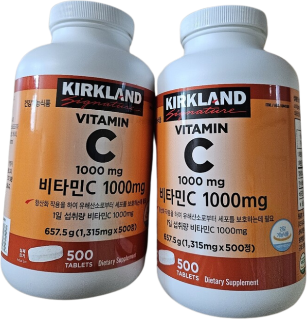 (매장정품) 코스트코 커클랜드 시그니춰 비타민C 1000mg 500정 총2개 249395