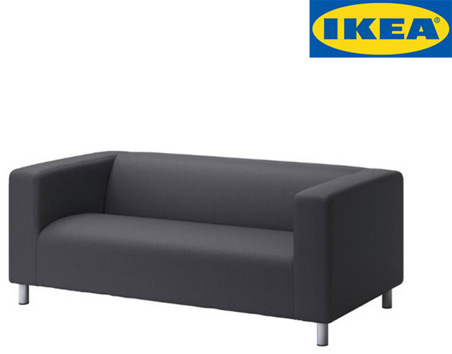 이케아 KLIPPAN 클리판 2인용소파 - 비슬레 그레이, 1개