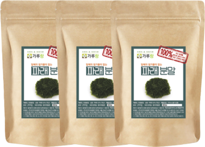 가루랑 % 국산 파래분말 선식, 200g, 3개