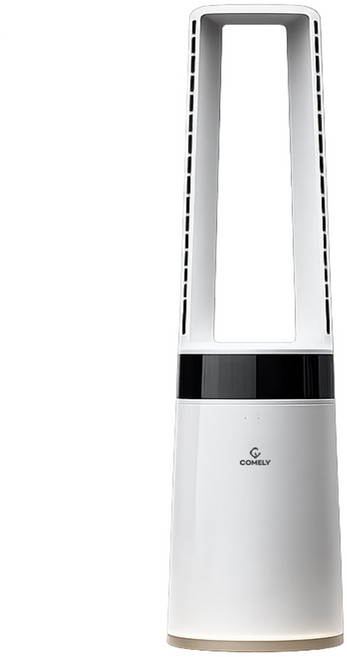 트레톤 날개없는 선풍기 공기청정 타워형 리모컨 무드등 가정용 업소용 선풍기, 퓨어화이트