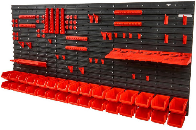 벽걸이 수납 공구 부품 보관 케이스 공구함 부품함 벽걸이형, 1세트