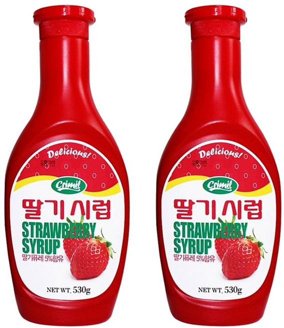 서강 딸기시럽, 530g, 2개